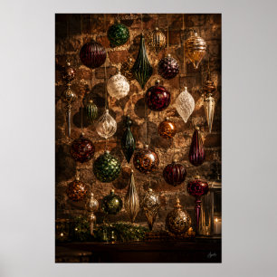 Póster Rejilla de estilo de salón de pared ornamental