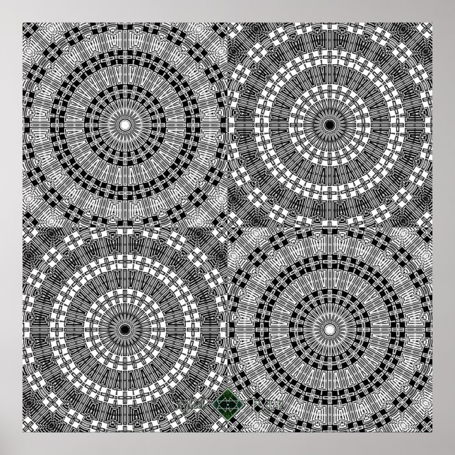 Póster Rejilla de Mandala Reflectante (Frente)