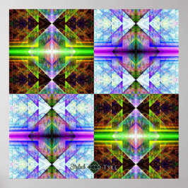 Póster Rejilla de prisma triangular