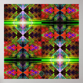 Póster Rejilla de prisma triangular 2