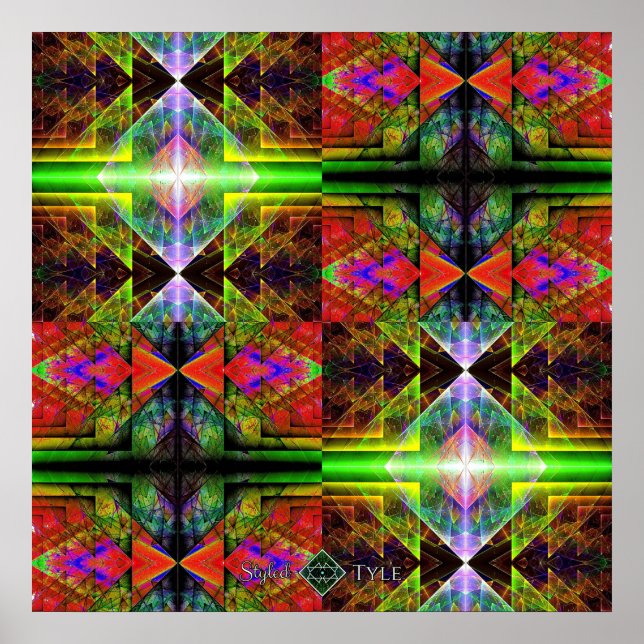 Póster Rejilla de prisma triangular 2 (Frente)