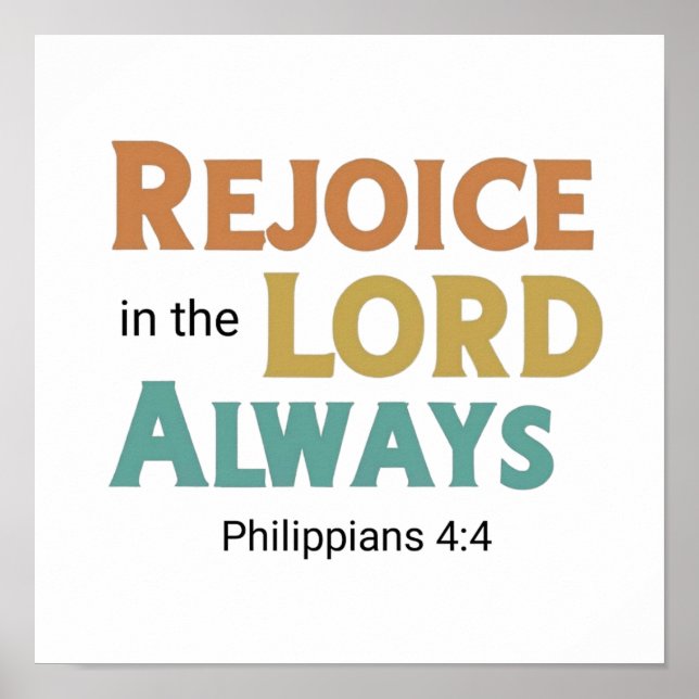 Póster Rejoice Always Biblical Inspirational Poster (Frente)