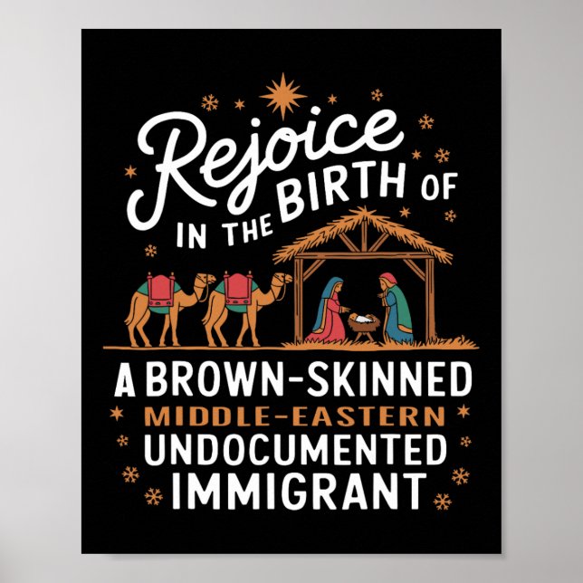 Póster Rejoice In The Birth Of A Brown Skinned Christmas  (Frente)