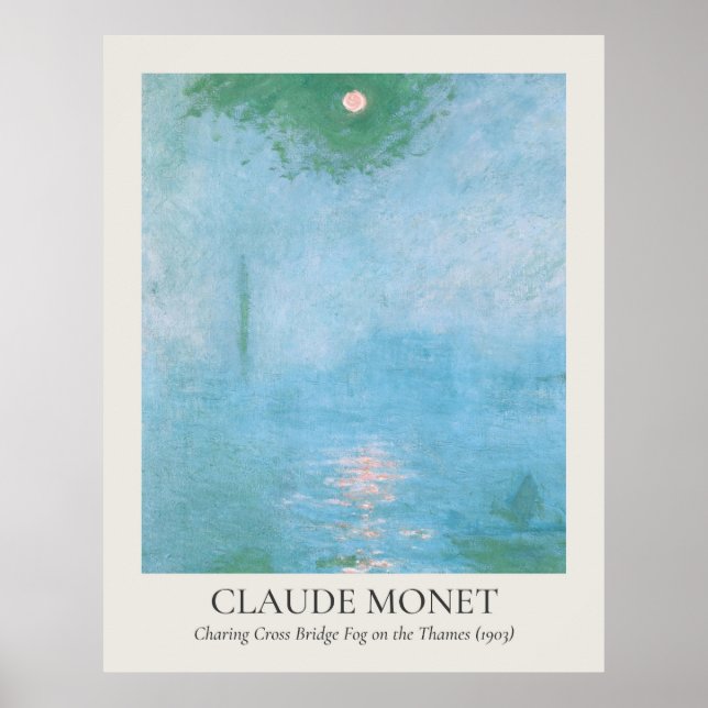 Póster Relación Claude Monet Vintage Wall Art 11x14 (Frente)
