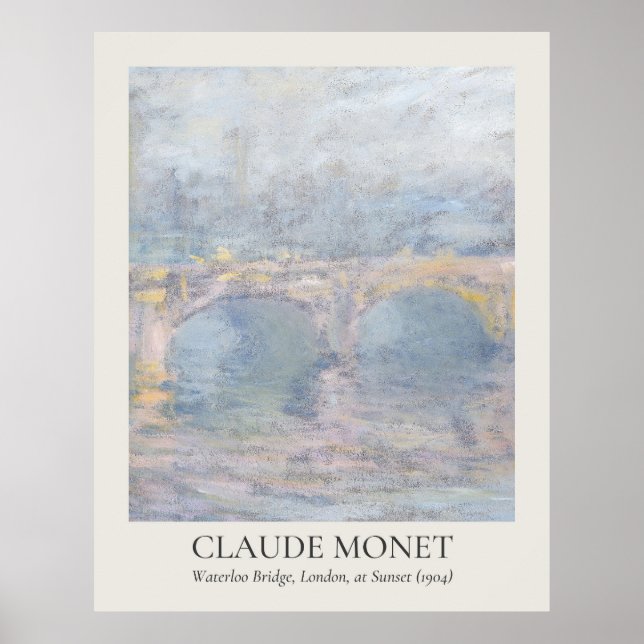 Póster Relación Claude Monet Vintage Wall Art 11x14 (Frente)