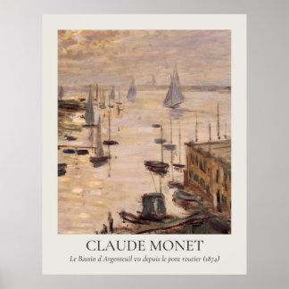 Póster Relación Claude Monet Vintage Wall Art 11x14
