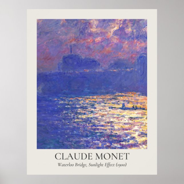 Póster Relación Claude Monet Vintage Wall Art 11x14 (Frente)