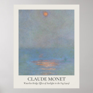 Póster Relación Claude Monet Vintage Wall Art 11x14