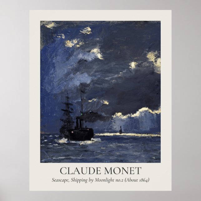 Póster Relación Claude Monet Vintage Wall Art 11x14 (Frente)