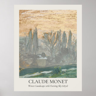 Póster Relación Claude Monet Vintage Wall Art 11x14