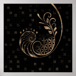 Póster Relación de oro - Ornamento de geometría sagrada