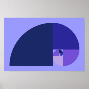 Póster Relación dorada, espiral fibonacci