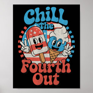 Póster Relaja El Cuarto De Salida Divertido 4 De Julio Pa