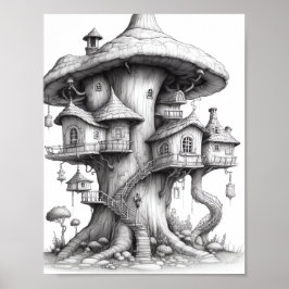 Póster Relajación del Poster de coloreado paisajístico