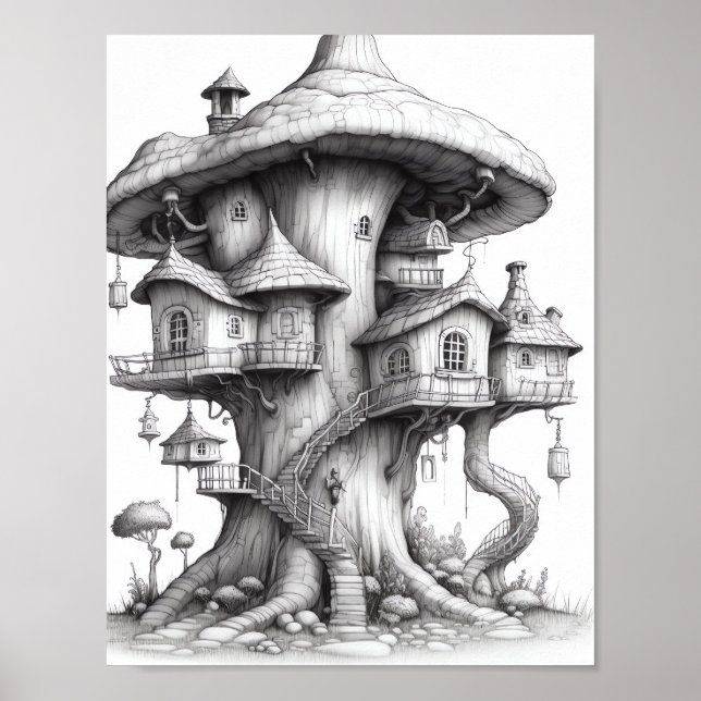 Póster Relajación del Poster de coloreado paisajístico (Frente)