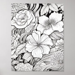 Póster Relajación del Poster de coloreado paisajístico