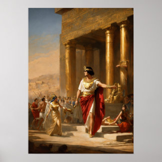 Póster Relajación real: Cleopatra con pintura de gemelos