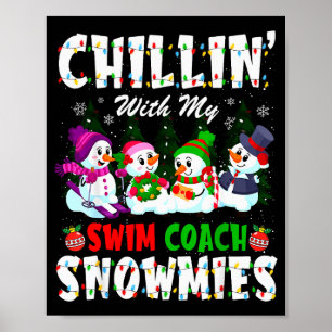 Póster Relajándome con mi entrenador de natación Snowmies