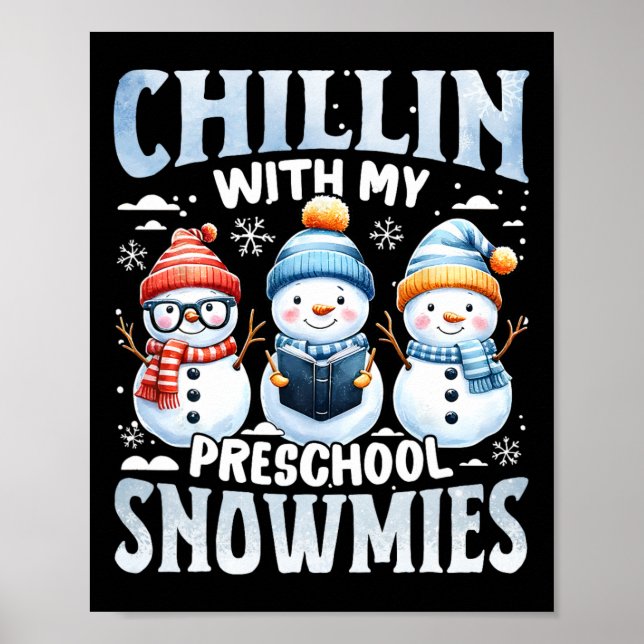 Póster Relajándome con mis regalos de Navidad de mis comp (Frente)