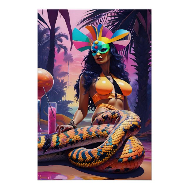Póster Relajándose junto a las aguas del Serpentine (Anverso)