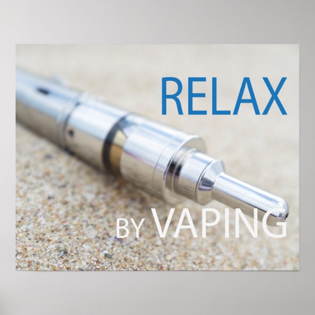 Póster Relajarse por vapor (Frente)