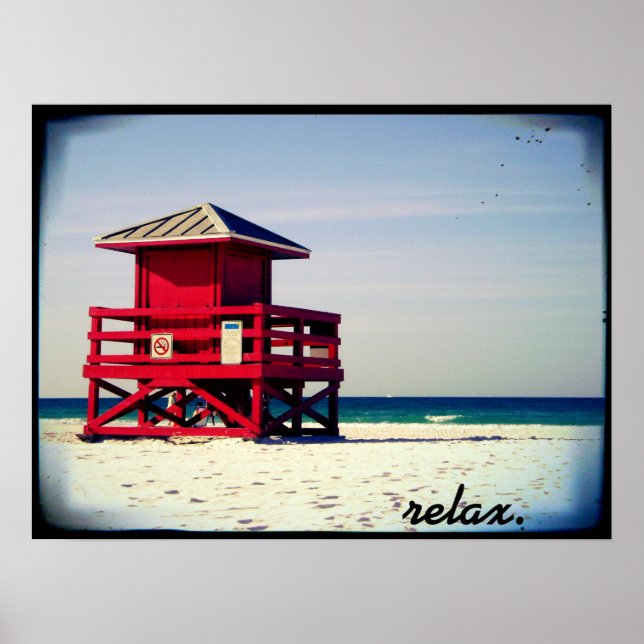 Póster relájate. (Frente)