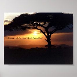 Póster Relájate, deja ir y respira