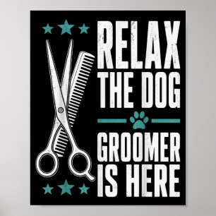 Póster Relájate, la peluquera de perros está aquí humor d