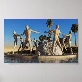 Póster Relájese en la playa