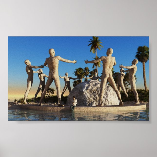 Póster Relájese en la playa (Frente)