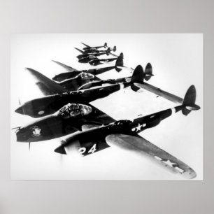 Póster Relámpago de Lockheed P-38