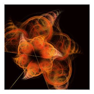 Póster relámpagos arte abstracto