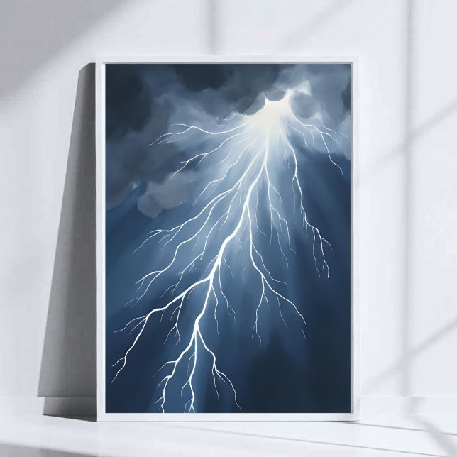 Póster Relámpagos | Cielo Tormentoso Acuarela (Subido por el creador)