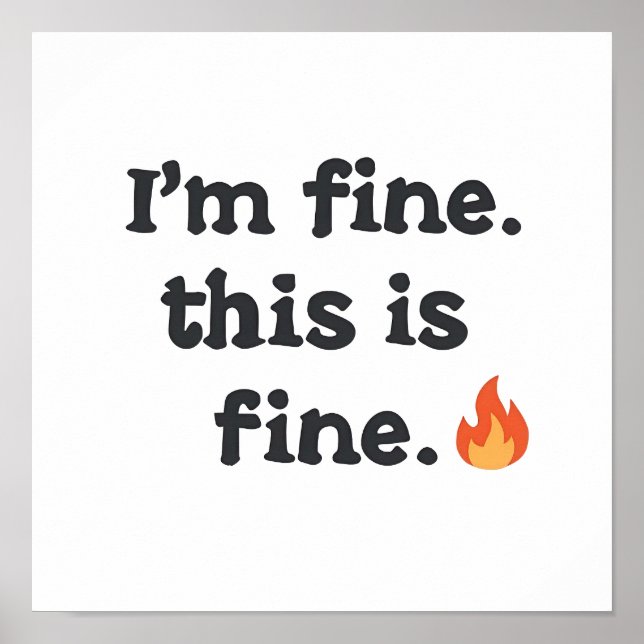 Póster Relatable Chaos and Anxiety Humor (Frente)