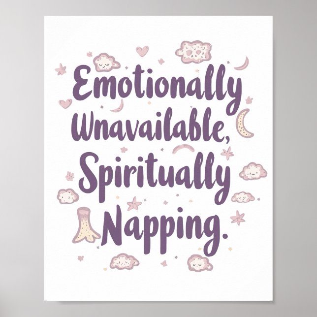 Póster Relatable Self Care and Tired Quote (Frente)
