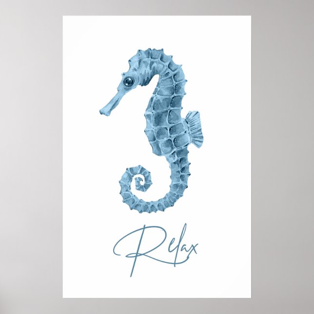 Póster Relax Seahorse Bathroom (Frente)