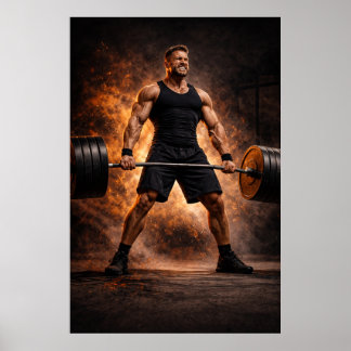 Póster Relentless Strength – Heavy Deadlift Power Poster