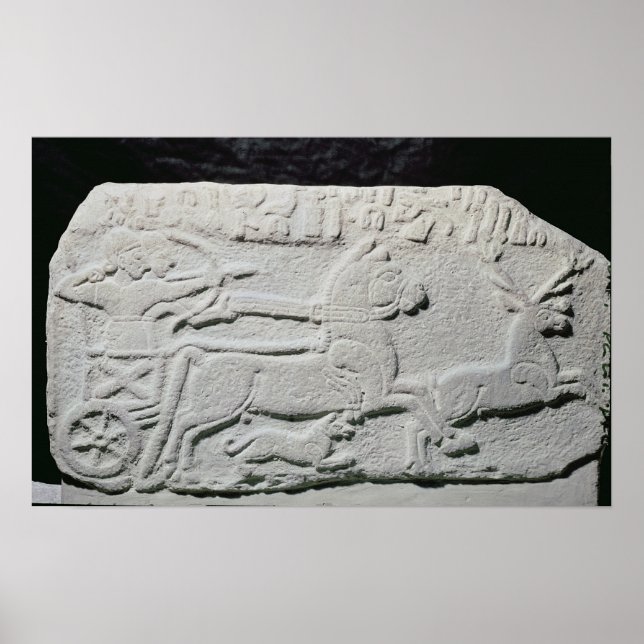 Póster Relief depicting a deer hunt (Frente)