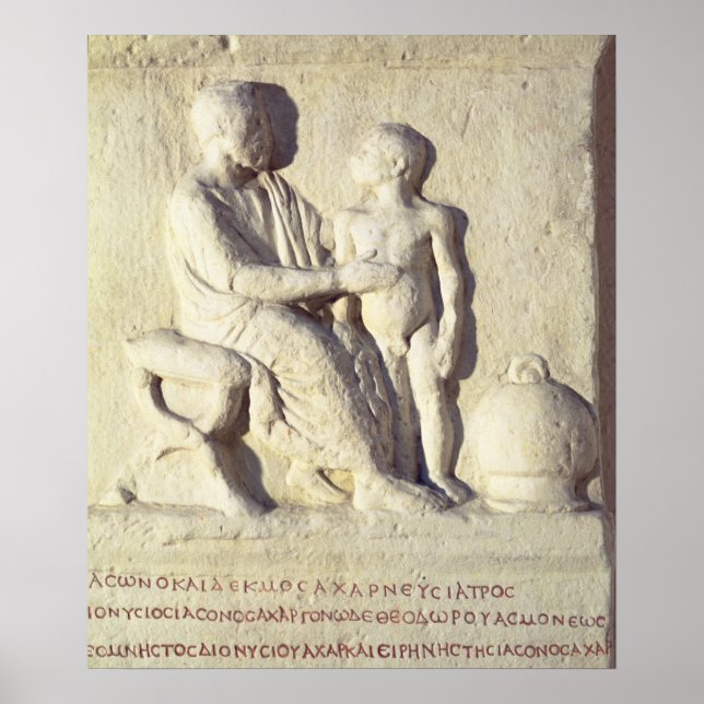 Póster Relief depicting a visit to the doctor (Frente)