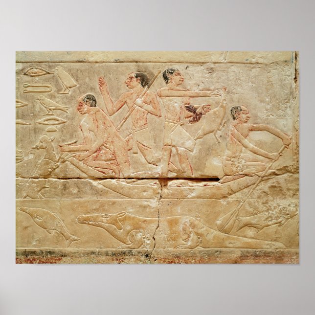 Póster Relief depicting men in a boat (Frente)