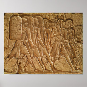 Póster Relief depicting servants carrying rope