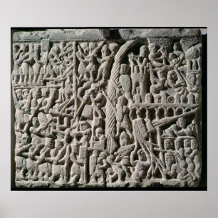 Póster Relief depicting the Siege of Carcassonne