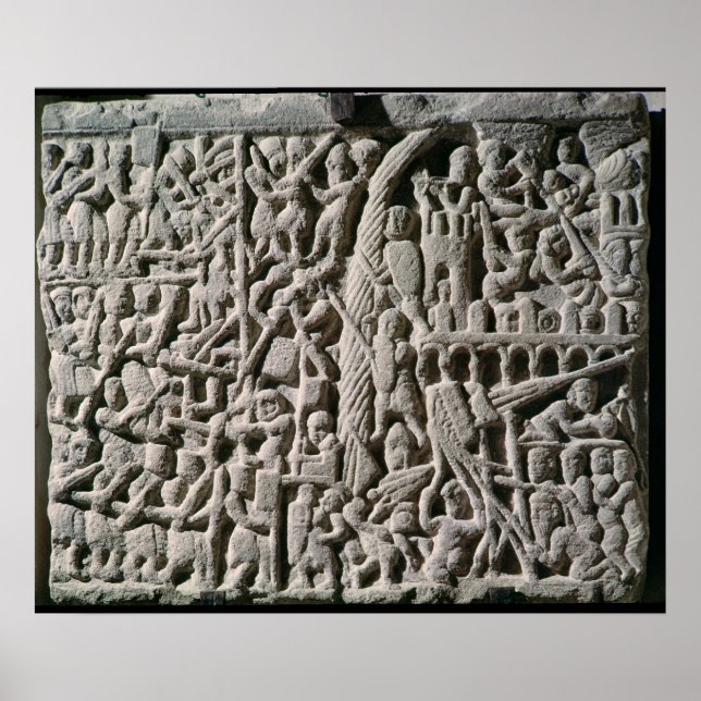 Póster Relief depicting the Siege of Carcassonne (Frente)