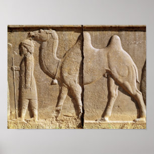 Póster Relief from the front of the eastern stairway