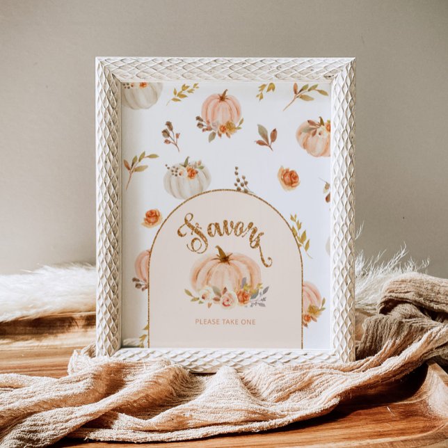 Póster Relieve metalizado de oro floral pastel calabaza p (Subido por el creador)