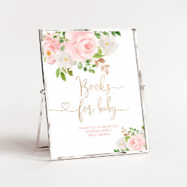 Póster Relieve metalizado de oro floral rosa Rubor Libros