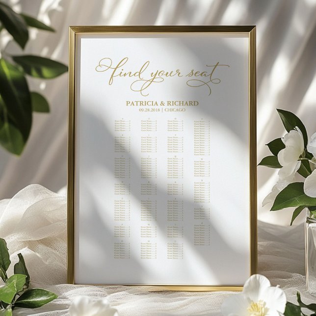 Póster Relieve metalizado dorado del gráfico de asientos  (Subido por el creador)