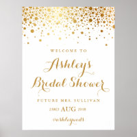 Relieve metalizado dorado falso Confetti Bridal Sh