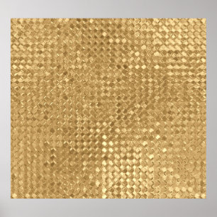 Póster Relieve metalizado dorado, textura purpurina sin c