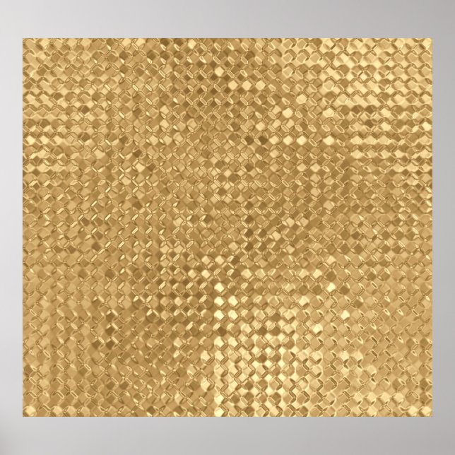 Póster Relieve metalizado dorado, textura purpurina sin c (Frente)